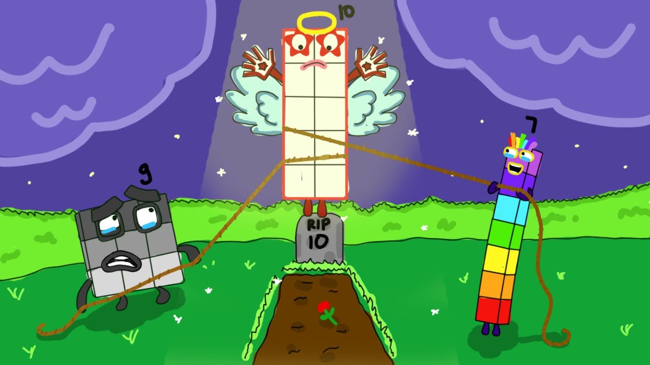 Numberblocks 10 is dead, and Numberblocks 9 and 7 marry him - Numberblocks fanmade coloring story