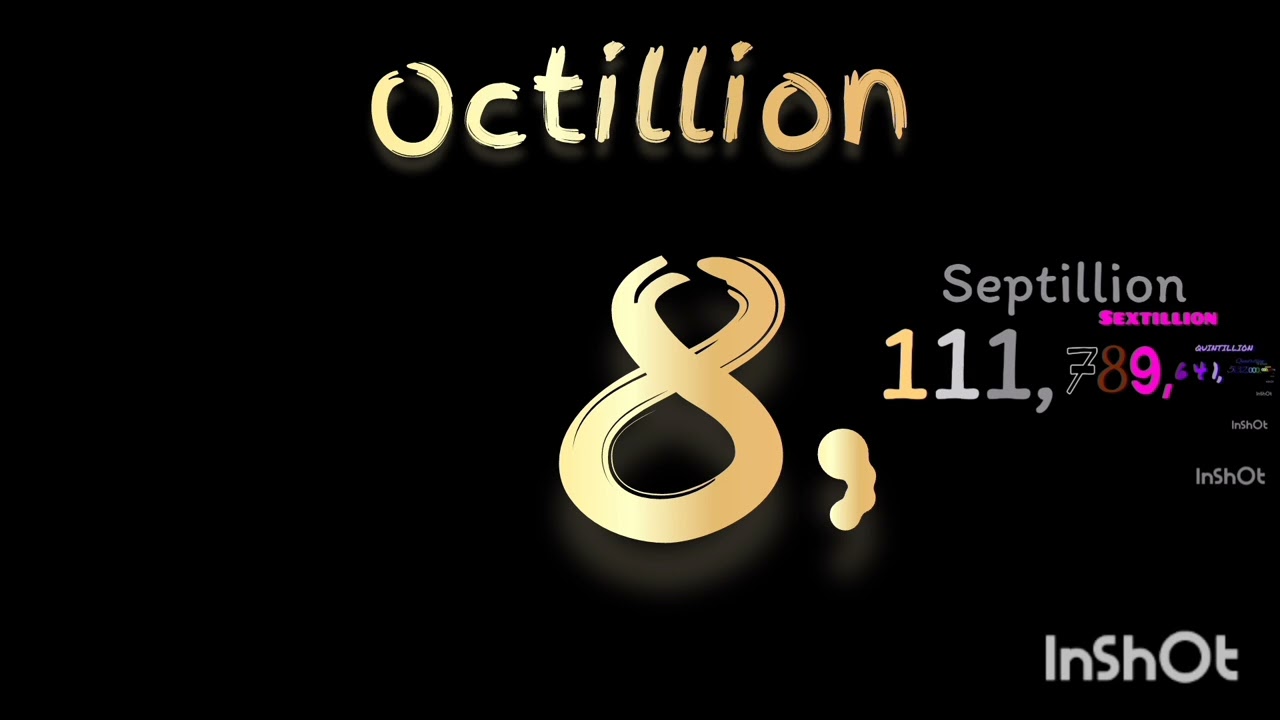 Numbers 0 to 1 decillion sounds with effects