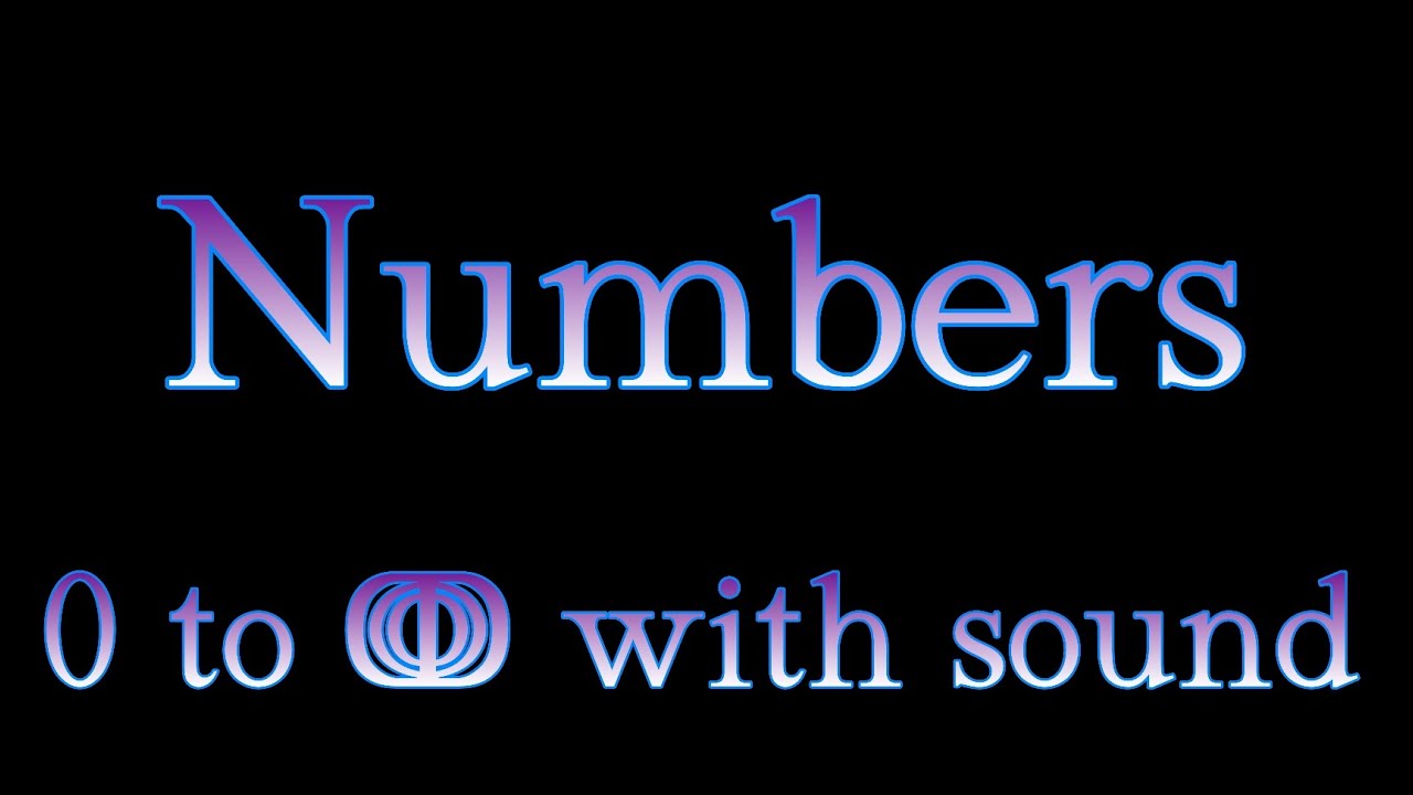 Numbers 0 to Absolute True End with sound