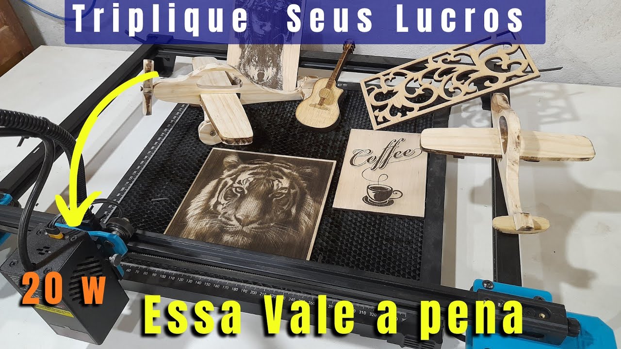 Nunca mais Quero Saber de Outra CNC laser depois de usar a CNC TTS 20 PRO Two Trees. Grava e Corta