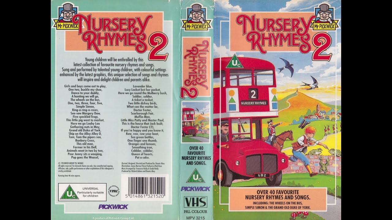 Nursery Rhymes 2 (1993 Reissue UK VHS)