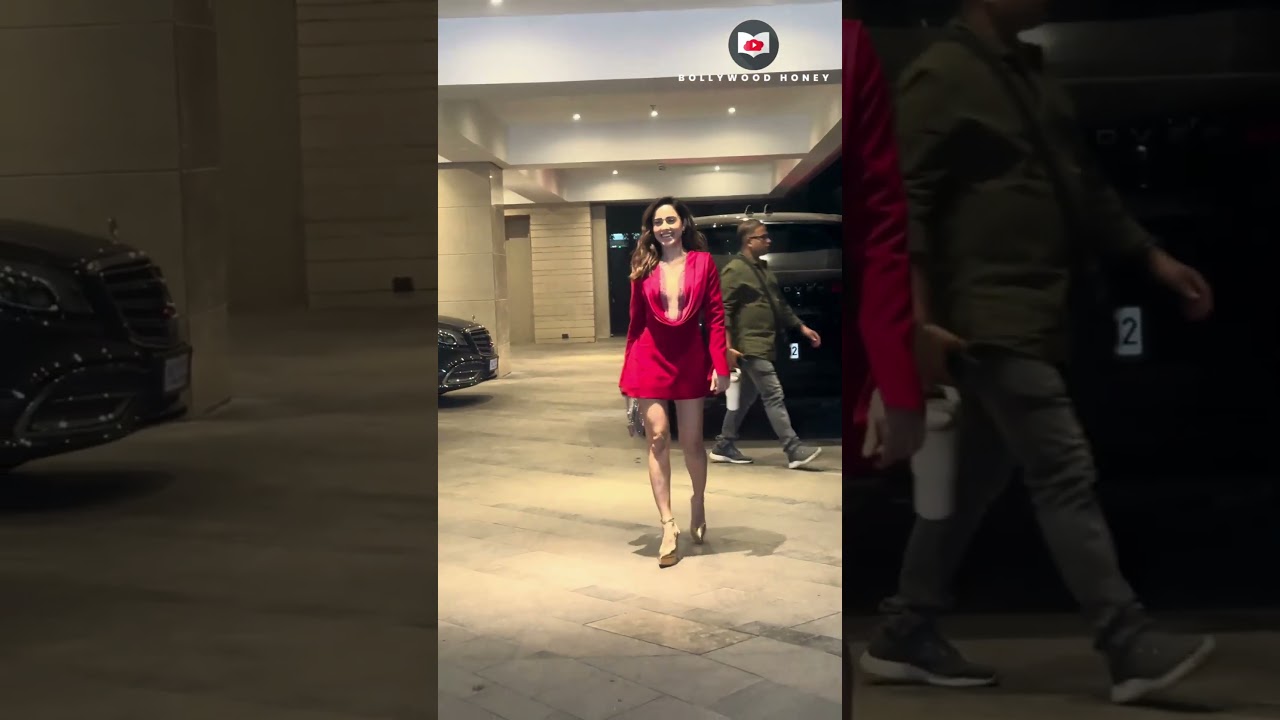 Nushrat Bharucha Looking Hot In Red Pretty Dress #bollywoodhoney #nushratbharucha #trending