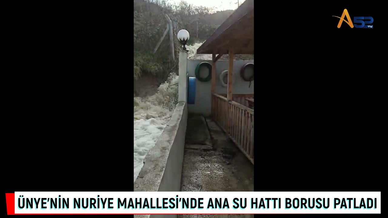 ÜNYE’NİN NURİYE MAHALLESİ’NDE ANA SU HATTI BORUSU PATLADI