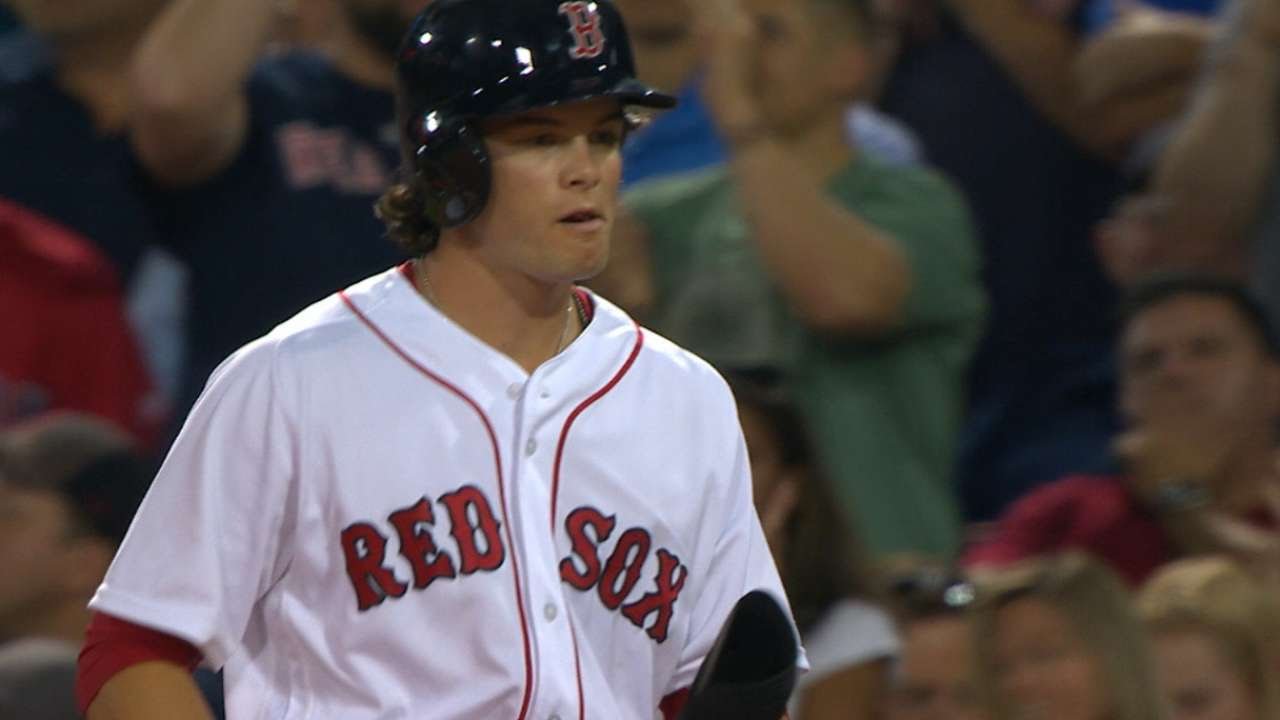 NYY@BOS: Benintendi goes 3-for-3 in Fenway Park debut