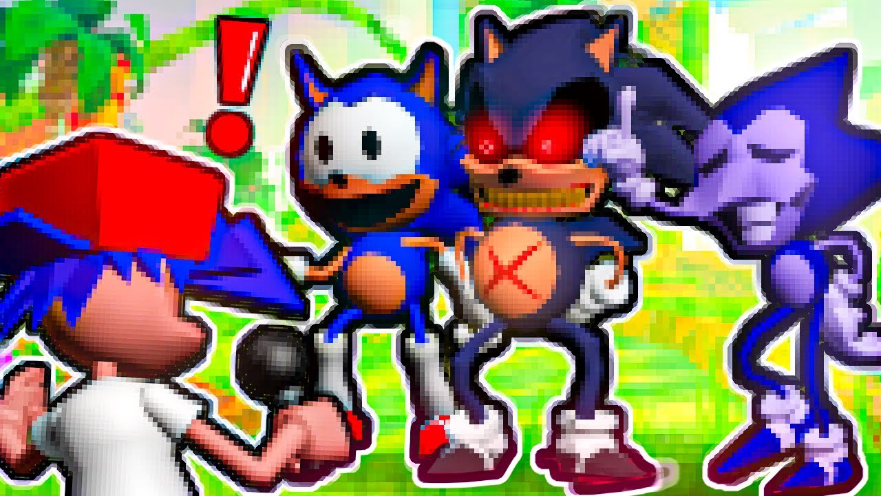 O MOD ASSUSTADOR DO SONIC EM 3D! Friday Night Funkin VS Rewrite