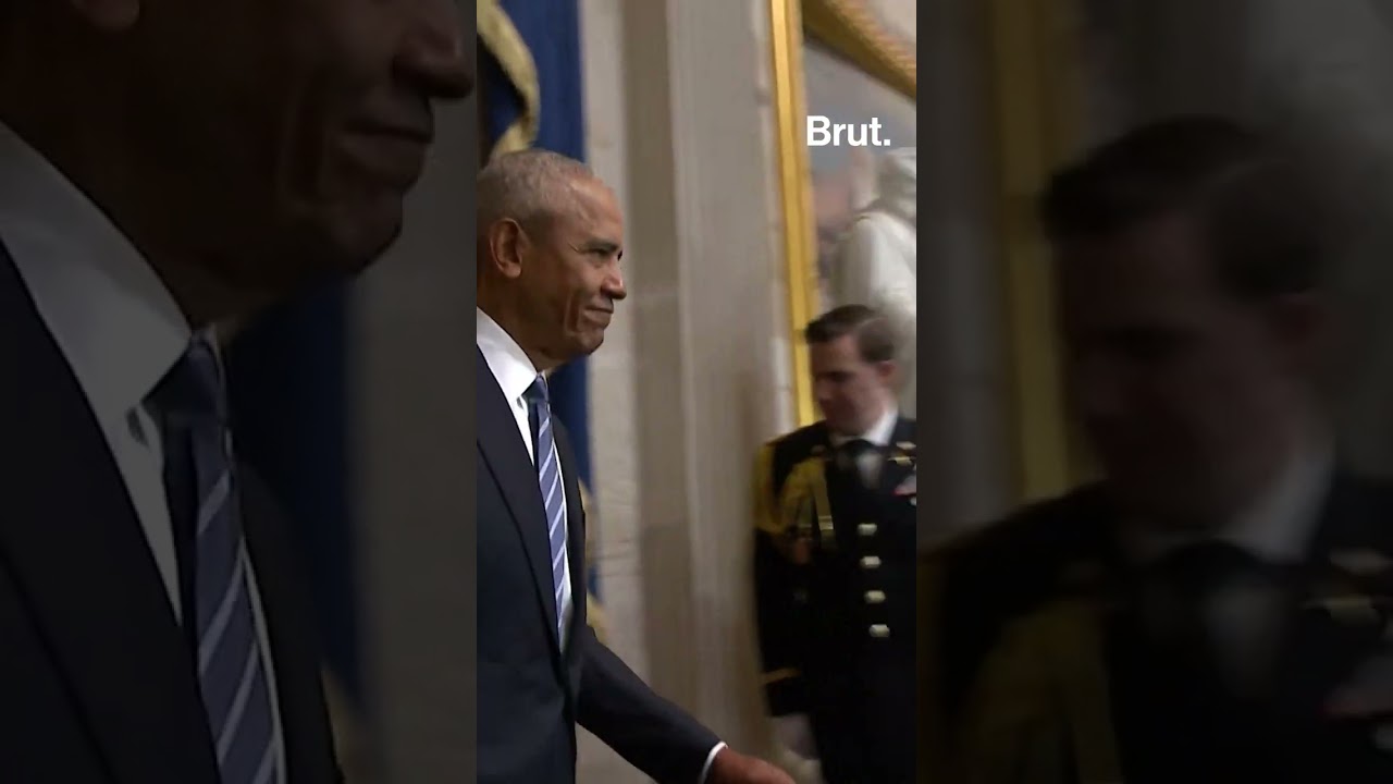 Obama Arrives at Trump's Inauguration