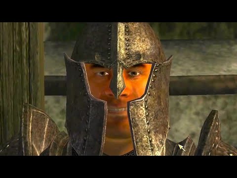 Oblivion Guard really loves his job