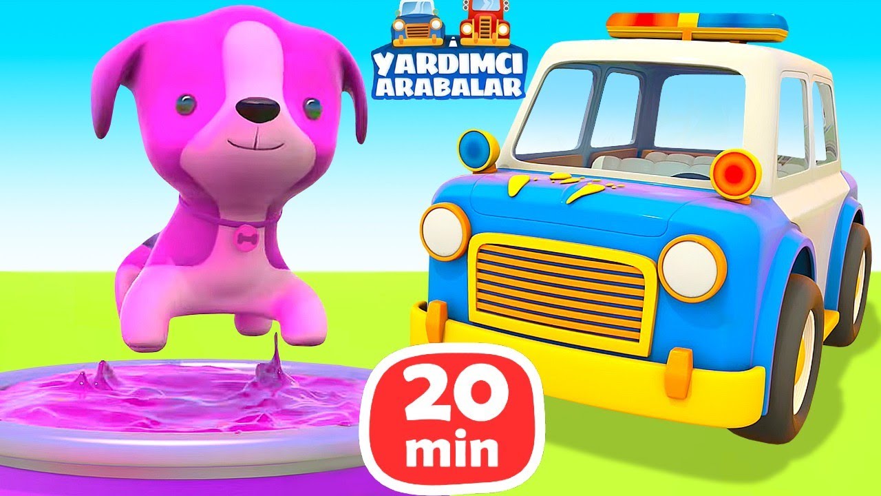 Çocuklar için çizgi film - Yardımcı Arabalar ve köpek yavrusu ile seçkin bölümler!