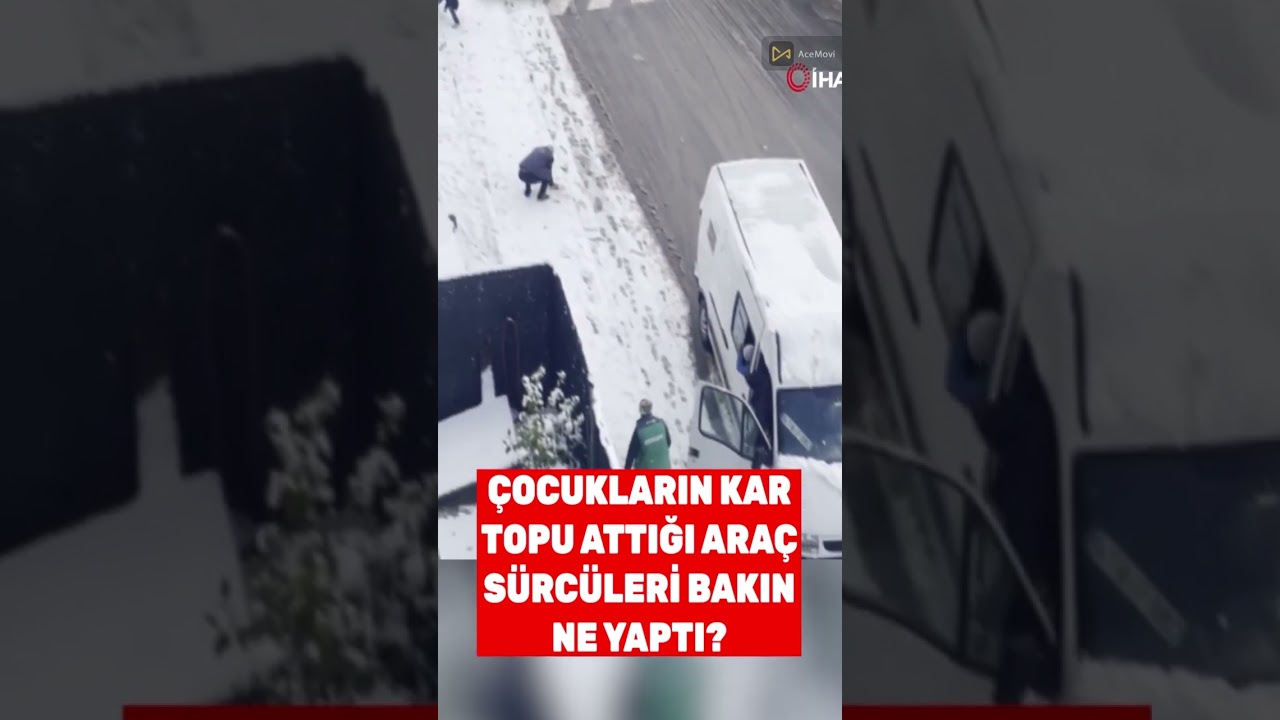 Çocuklar yoldan geçen arabalara kar topu atınca olanlar oldu