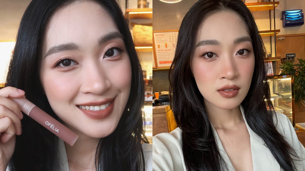 OFÉLIA UNCOVERED LIP MOUSSE SWATCH & REVIEW - Thử độ bám màu| Trang điểm cùng mình - Makeup with me~