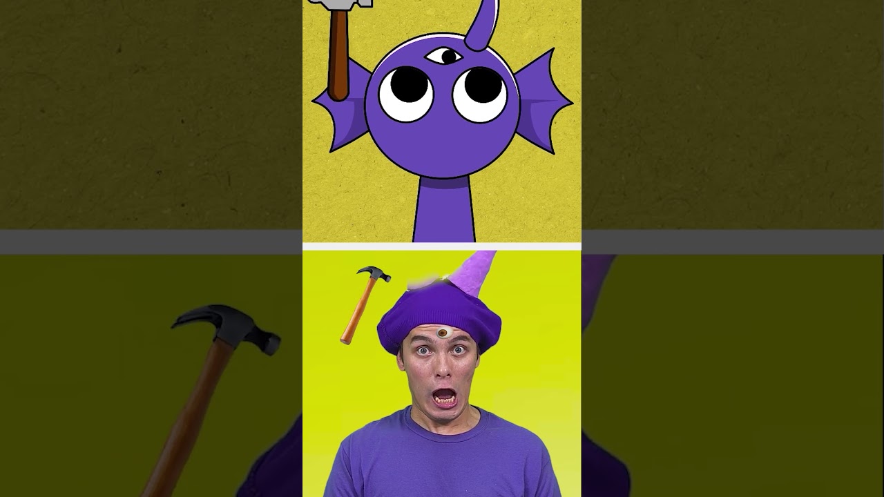 Oh NO!!! HELP DURPLE Sprunk in Real Life | Sprunki Simon x Gray ❤️ #sprunki #incredibox  #funny