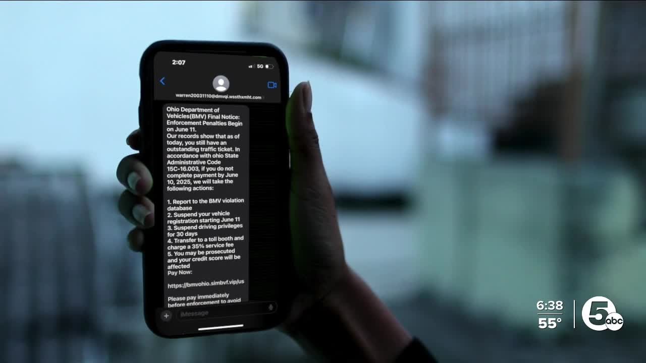 Ohio BMV warns of new traffic ticket text message scam
