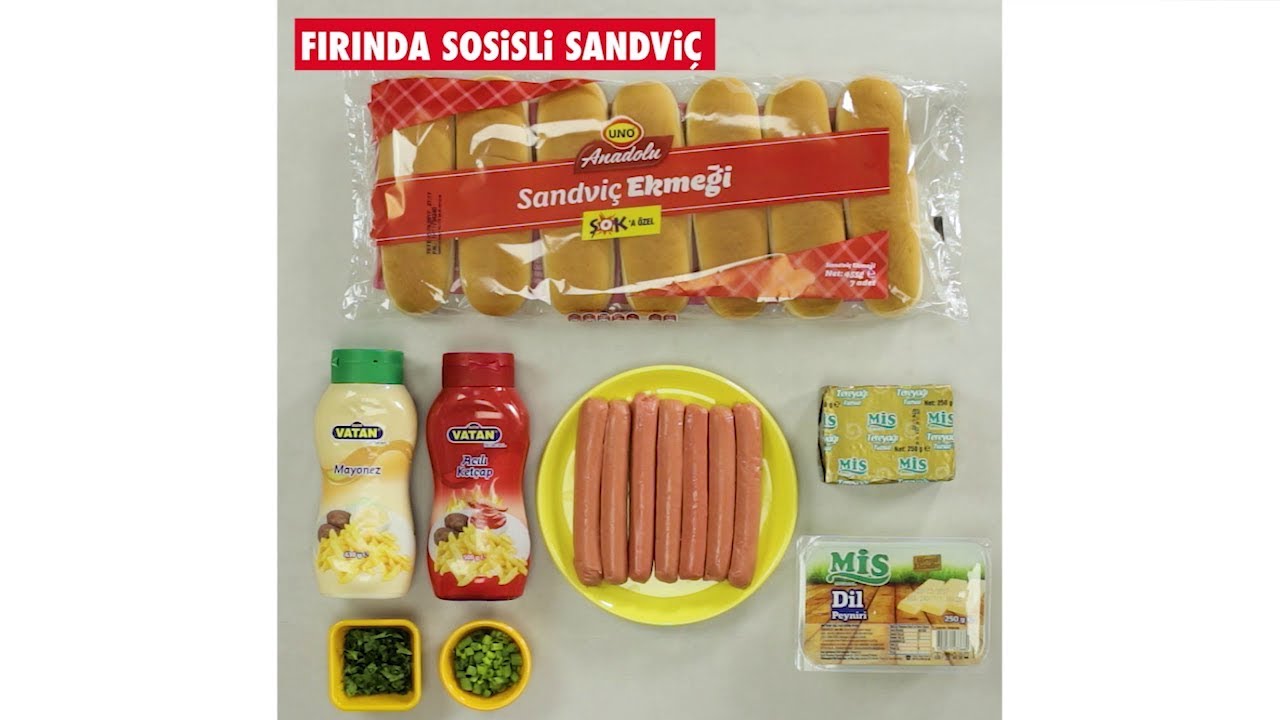 ŞOK Fiyatlı Tarifler - Fırında Sosisli Sandviç!