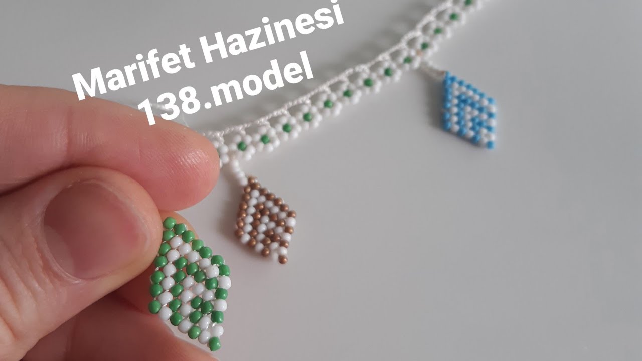 Çok istediniz sonunda yaptım 🍃 Boncuk işi oya | Yaprak Oyası Modeli | Marifet Hazinesi 138.model