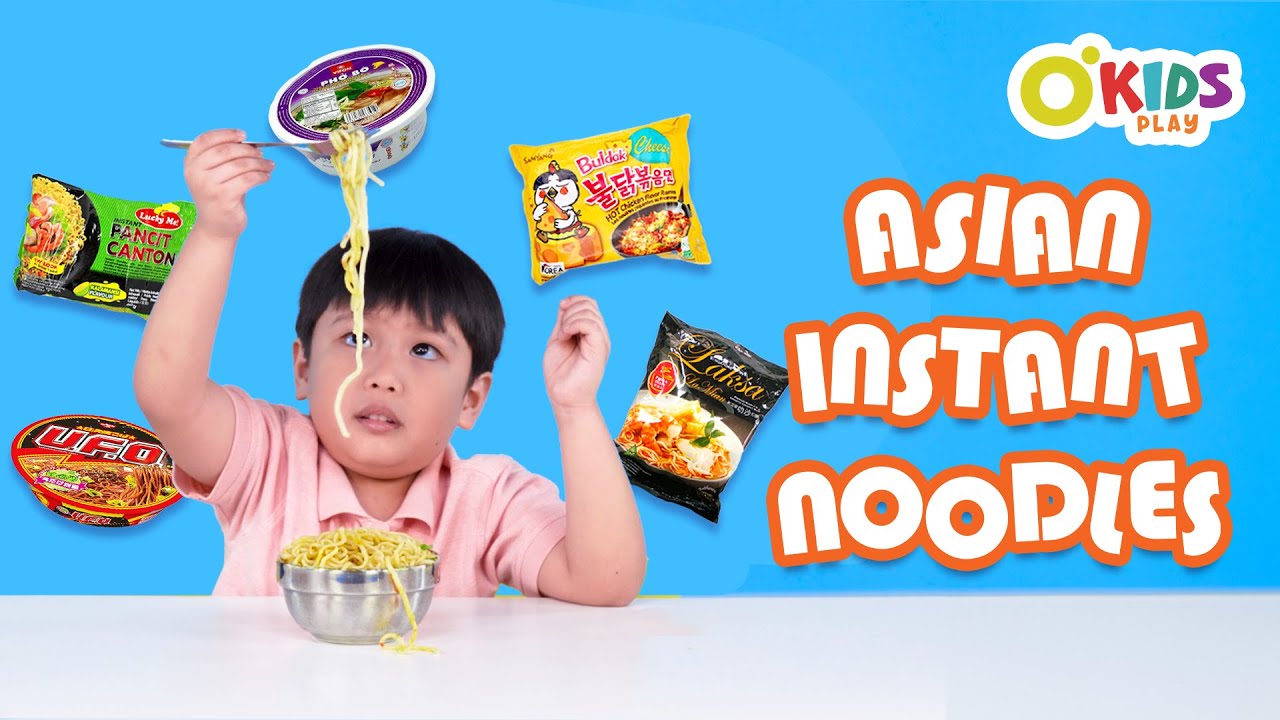 Okids Try Instant Noodles from Asia | Okids Play