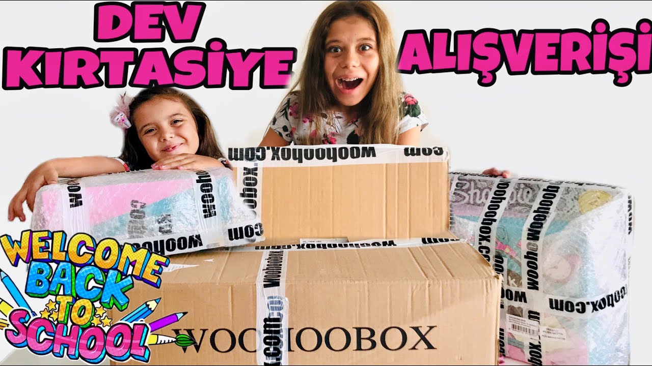 OKULA DÖNÜŞ DEV KIRTASİYE ALIŞVERİŞİ WOOHOOBOX BACK TO SCHOOL Sevimli Kardeşler Tv