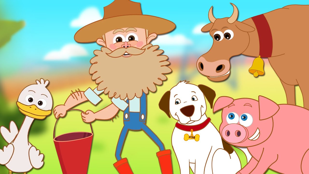 Old MacDonald Had A Farm Song | HooplaKidz Classics Nursery Rhymes