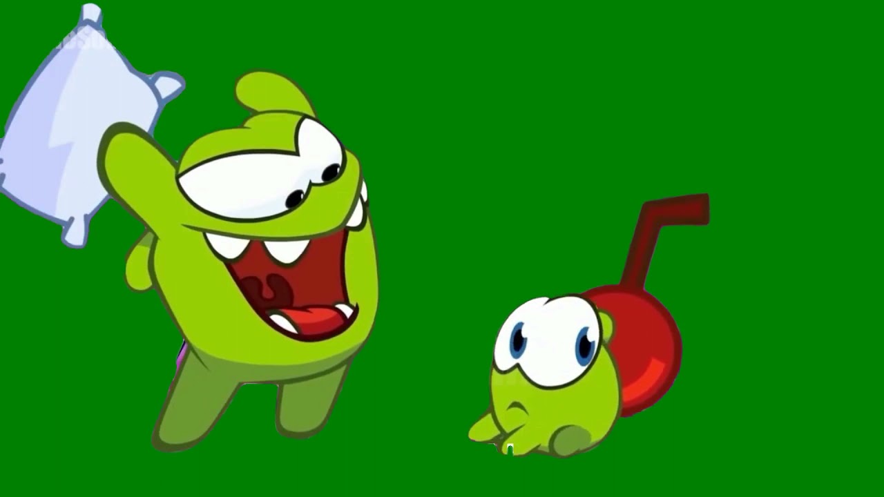 Om Nom & Nibble Nom growing Green Screen Animation