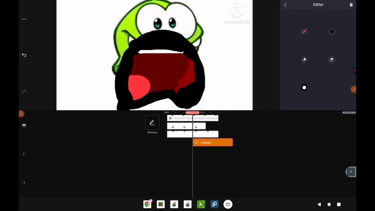 Om Nom Gamer Remake KineMaster Speedrun in 6x