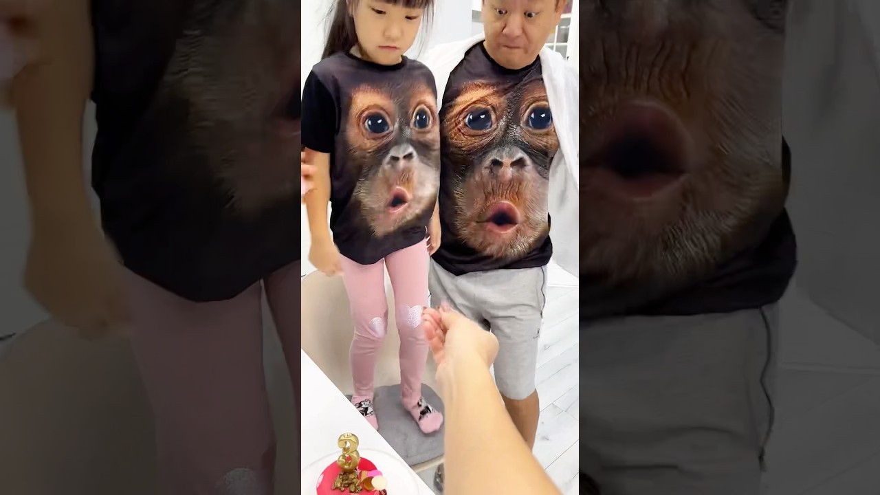 OMG 😳 two blowing monkeys 😬🤣 LeoNata family #shorts