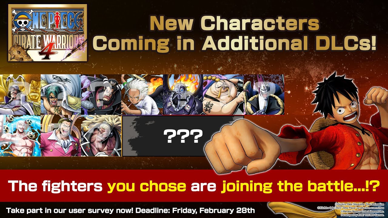 One Piece Pirate Warriors 4 - Season 3 Pass DLC Survey!