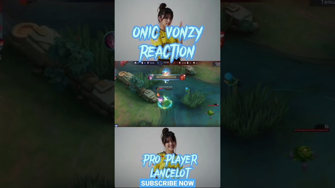 ONIC VONZY REACT PRO PLAYER LANCELOT 😂 #vonzy #onic #onicvonzy #baonic #mobilelegend #mlbb