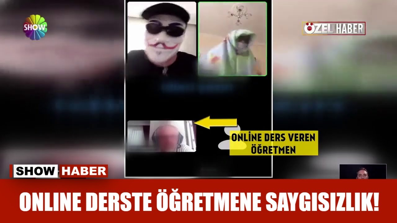 Online derste öğretmene saygısızlık!