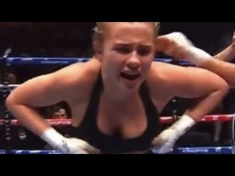 Only Fans boxer Daniella Hemsley flashes boobs after winning fight as fans stunned