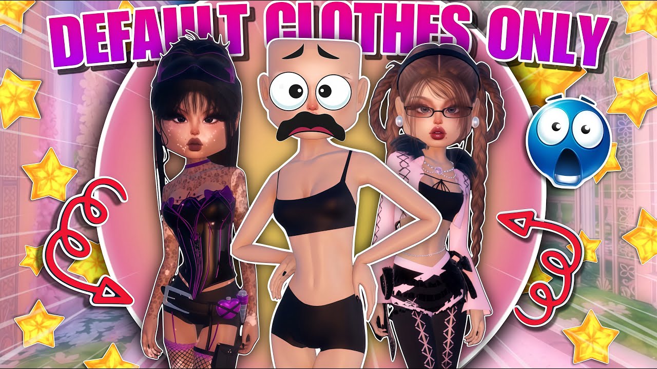 ONLY Wearing *DEFAULT CLOTHES* In Dress To Impress!! (Roblox)