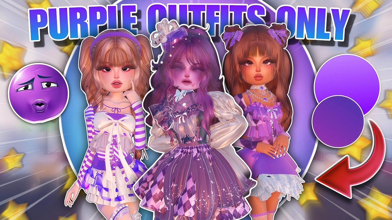 ONLY Wearing *PURPLE* NO MATTER The Theme In Dress To Impress!! (Roblox)