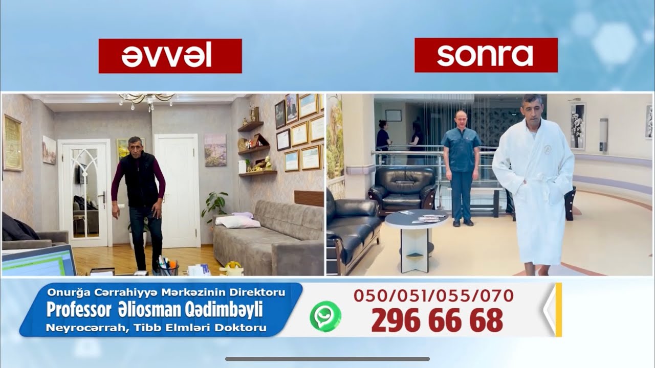 Onurğa fəqərə disk yırtığı.Neyrocerrah Eliosman Qedimbeyli