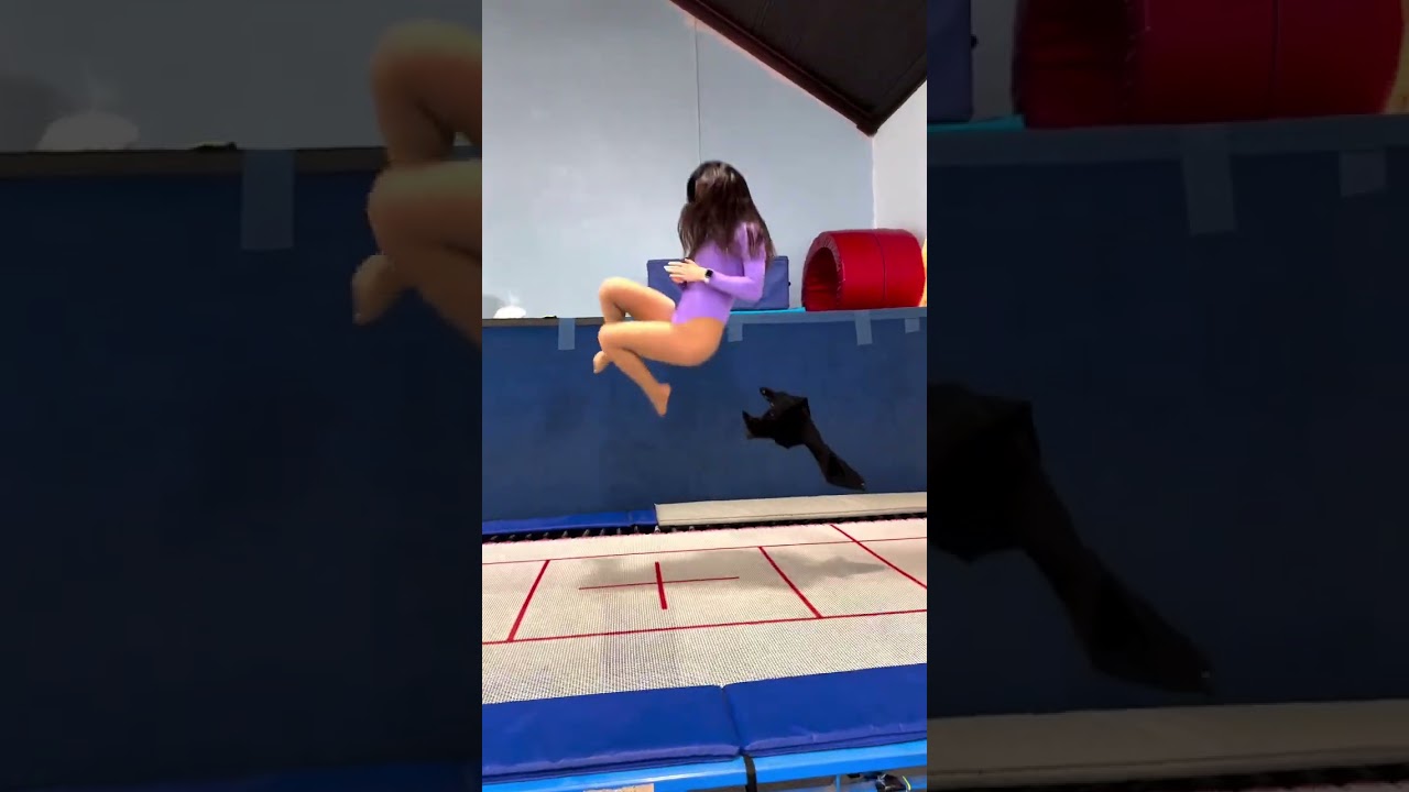 Oops 😬 what happened 😅#acrobatic #skirts #havingfun #fliplife #trampoline #unexpected #shorts