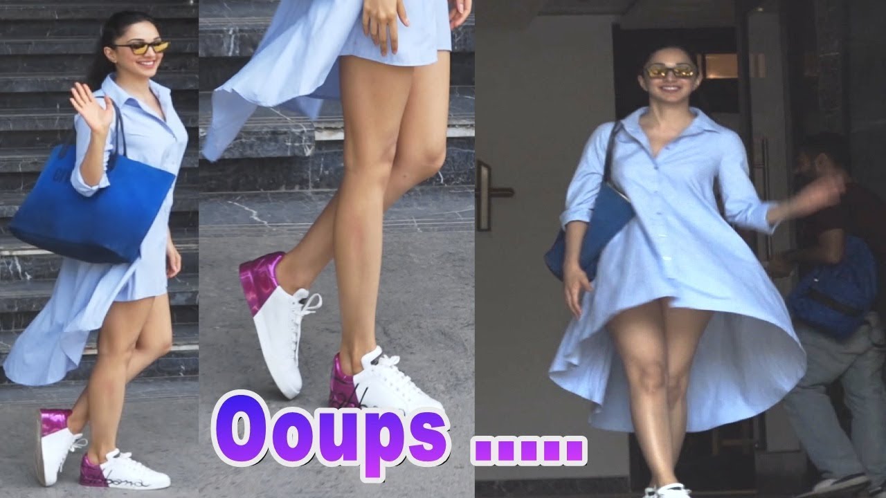Oops Moments of Beautiful Kiara Advani While Spotted At Juhu in Mumbai