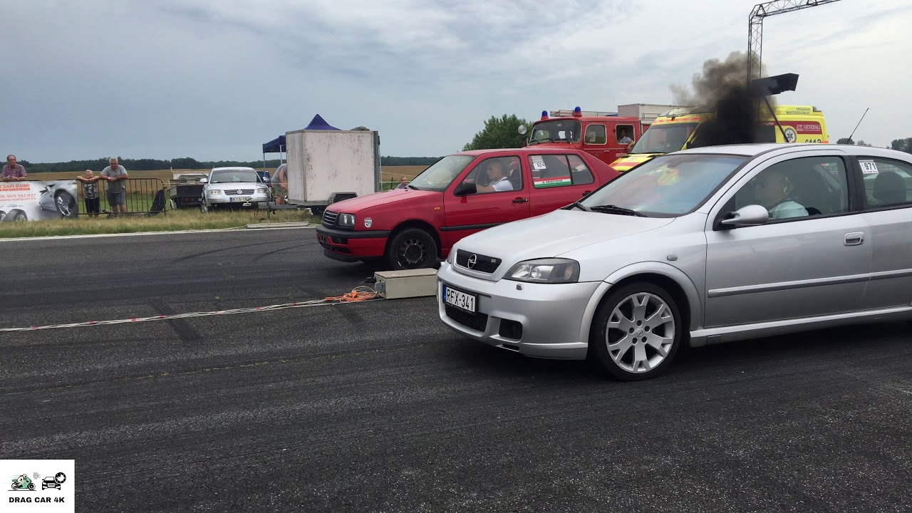 Opel Astra G OPC 2.0 Turbo vs VW Bora 1.9TDI Drag race 🚦🚗💥💨 1/4 mile - 4K