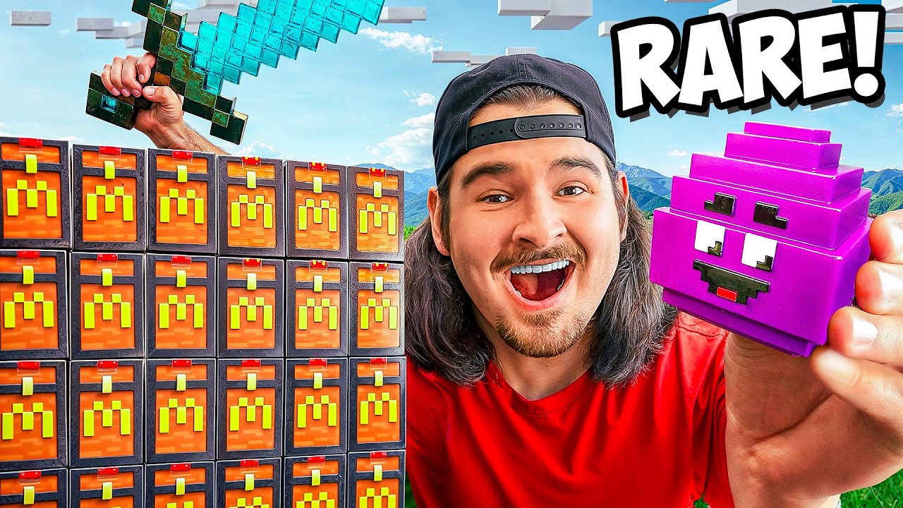 Opening 30 McDonald's Minecraft Mystery Toys! (Rare Grimace Egg!)