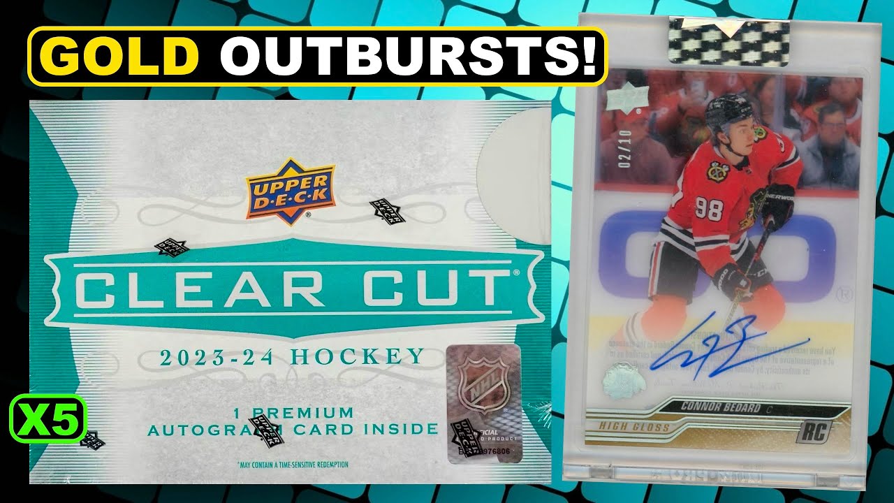 Opening 5 Boxes of 2023-24 Upper Deck Clear Cut Hockey Hobby