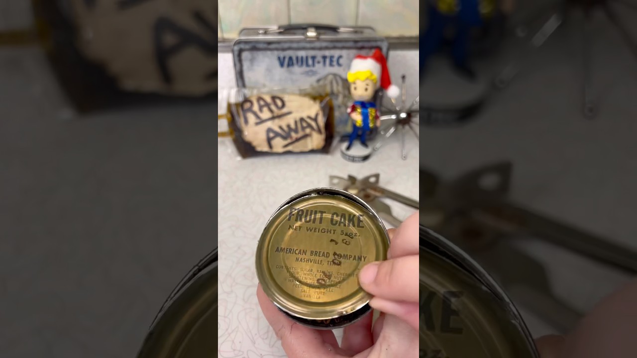 OPENING 55 YEAR OLD CANNED FRUIT CAKE!