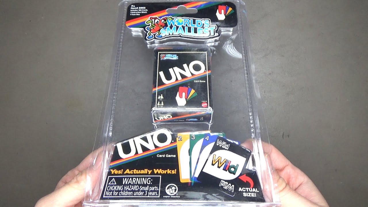 Opening The World's Smallest UNO Retro Card Game