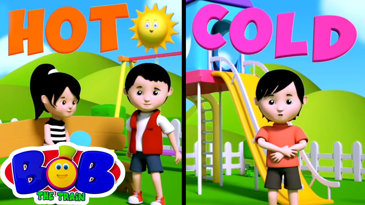 Opposite Song | Opposite Words | Learning Videos for Kids | Nursery Rhymes & Songs - Bob The Train