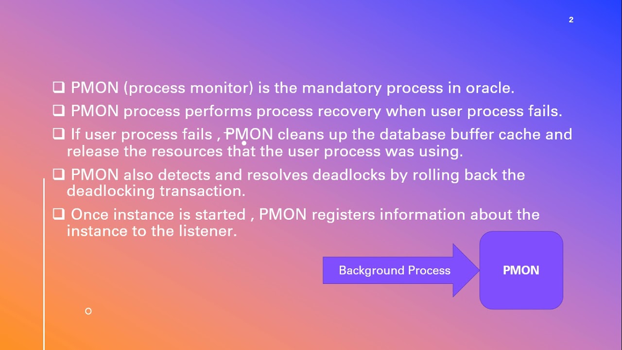 Oracle PMON (Process Monitor)