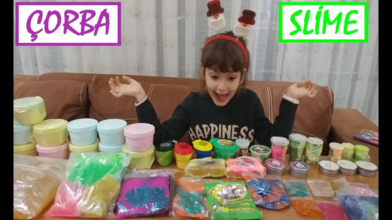 ÇORBA SLİME YAPTIK. ONLARCA ÇEŞİT SLİME KARIŞTIRDIK.TAM ÇORBA OLDU.EĞLENCELİ SLİME CHALLENGE VİDEOSU