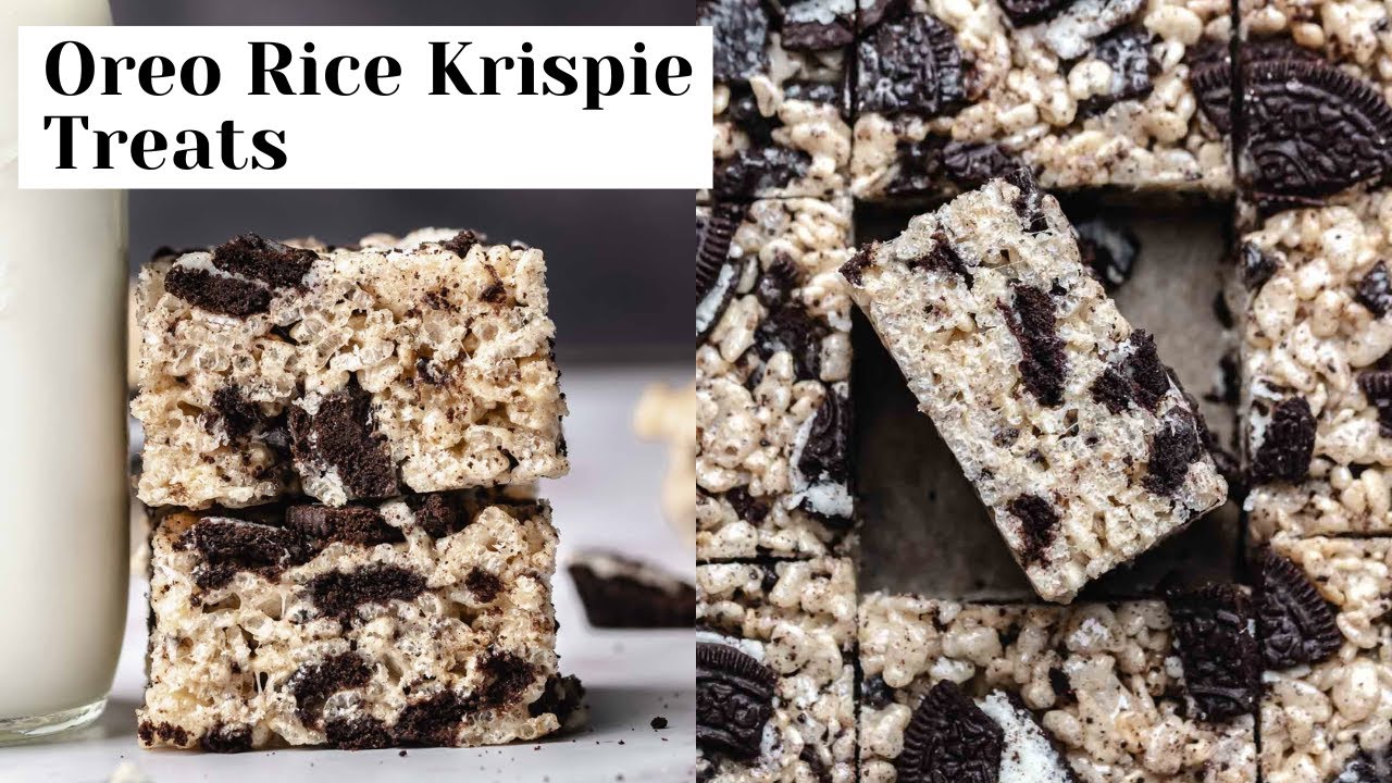Oreo Rice Krispie Treats (5 Ingredients, 10 Minute Recipe!)