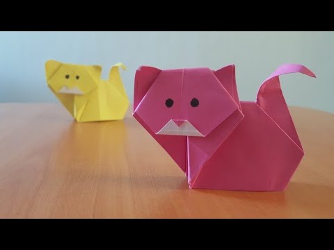 ORİGAMİ KEDİ YAPIMI  /  KAĞITTAN KEDİ YAPIMI