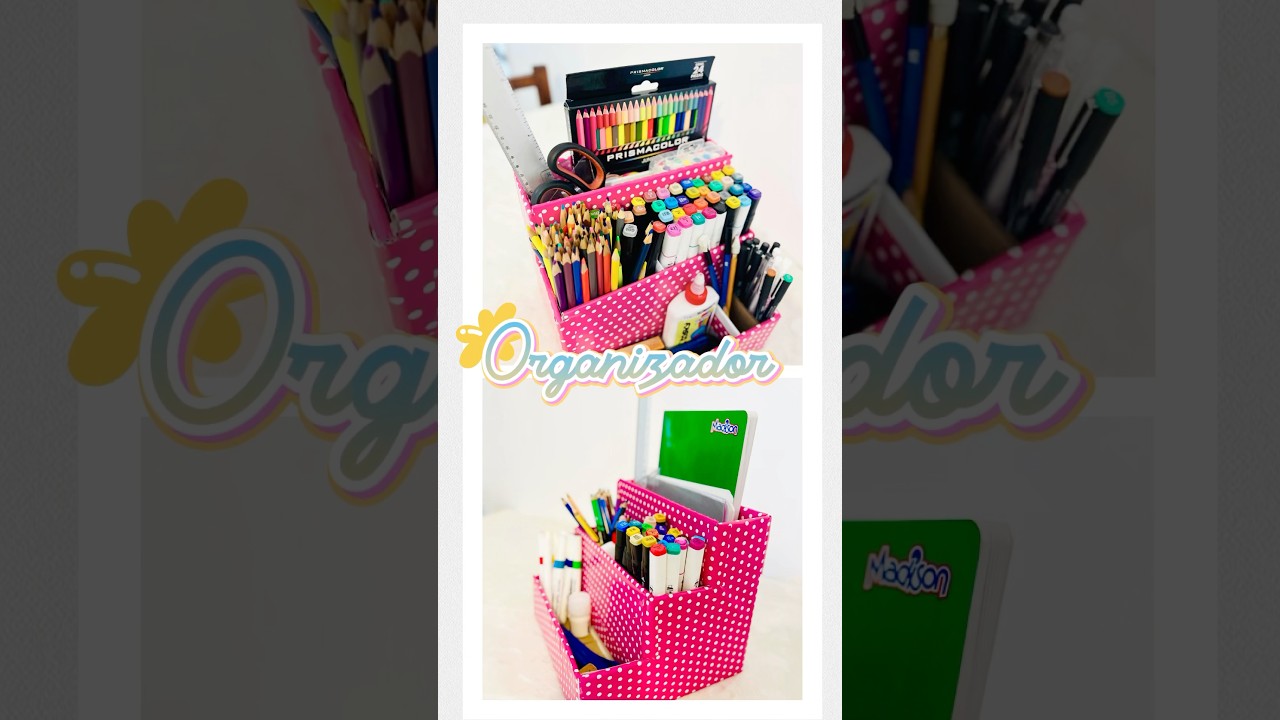 Organizador de escritorio DIY📦✂️ #diy #manualidades #organizadores #ideas #diycrafts #craftideas