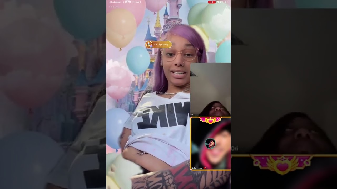 ori and nyema going at on bigo live(ny stated she was just in Orlando)🍵