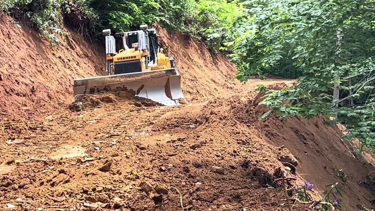 Orman yolu yapımı #liebherr #dozer