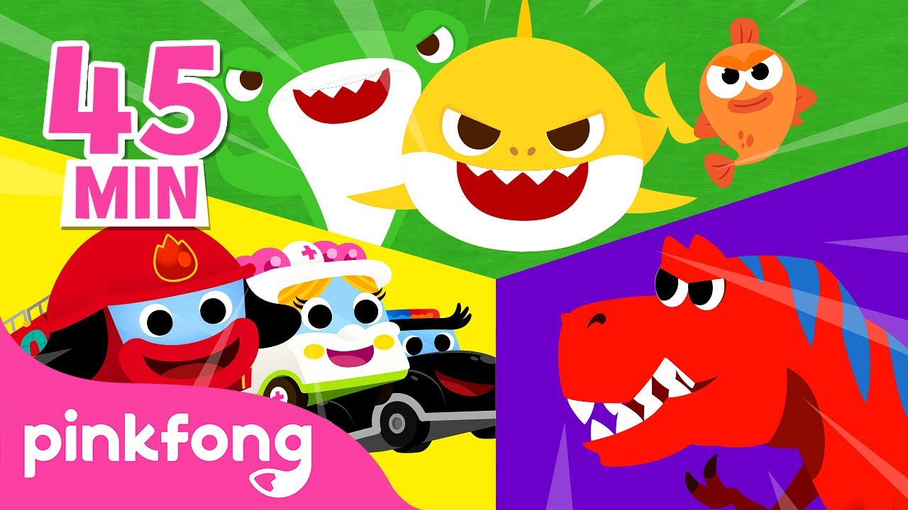 Os Melhores Canções do Bebê Tubarão 💛 | +Compilação | Pinkfong Canções para crianças