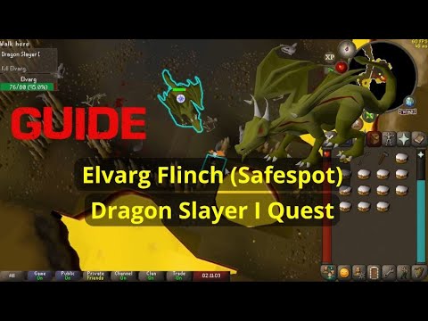 OSRS - Elvarg Safespot and Flinch Guide - No protection prayers! - Dragon Slayer I Quest