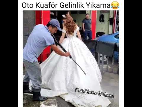 Oto Kuaför Gelinlik Yıkama😂 #kalbinesaklabeni #duygusalvideolar #askvideolari #ask #gelin #otokuaför