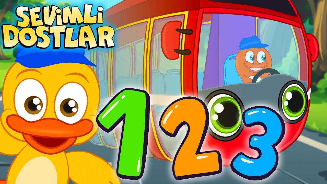 Otobüsün Tekerleği ile Sayıları Öğreniyorum 🚌 (YENİ 🎊) Sevimli Dostlar Bebek ve Çocuk Şarkıları